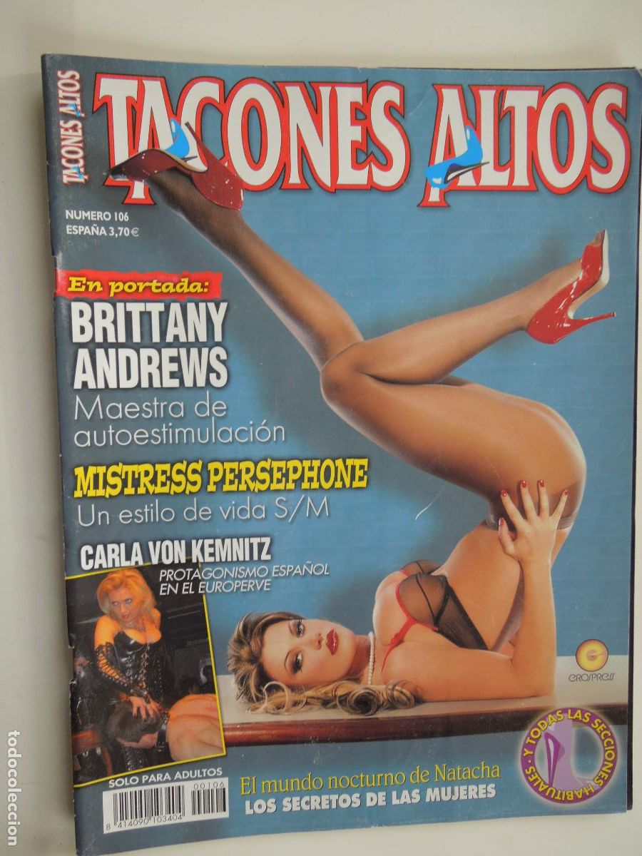 Zeitschriften: TACONES ALTOS REVISTA N&ordm; 106- EL MUNDO NOCTURNO DE NATACHA- FETICHISMO - ZAPATOS ,SOLO PARA ADULTOS