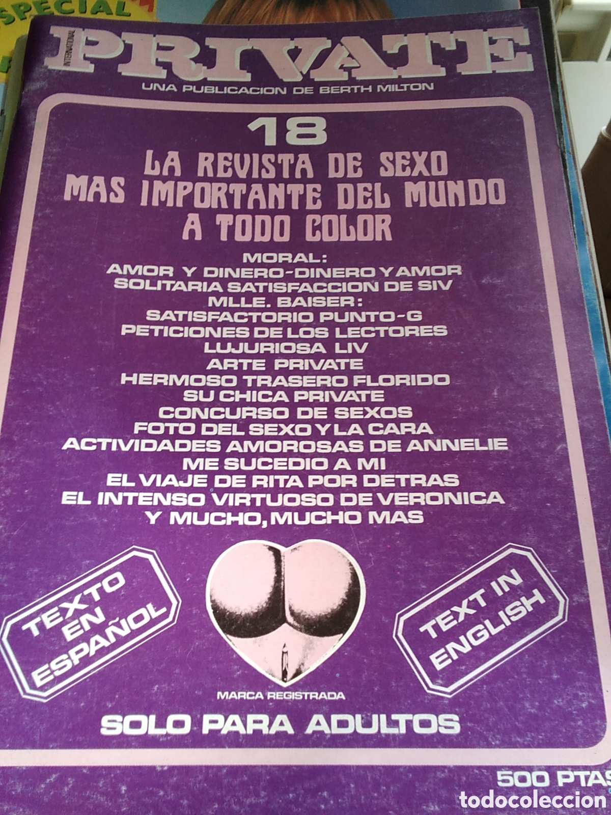 Revistas: Private revista para adultos n&uacute;mero 18