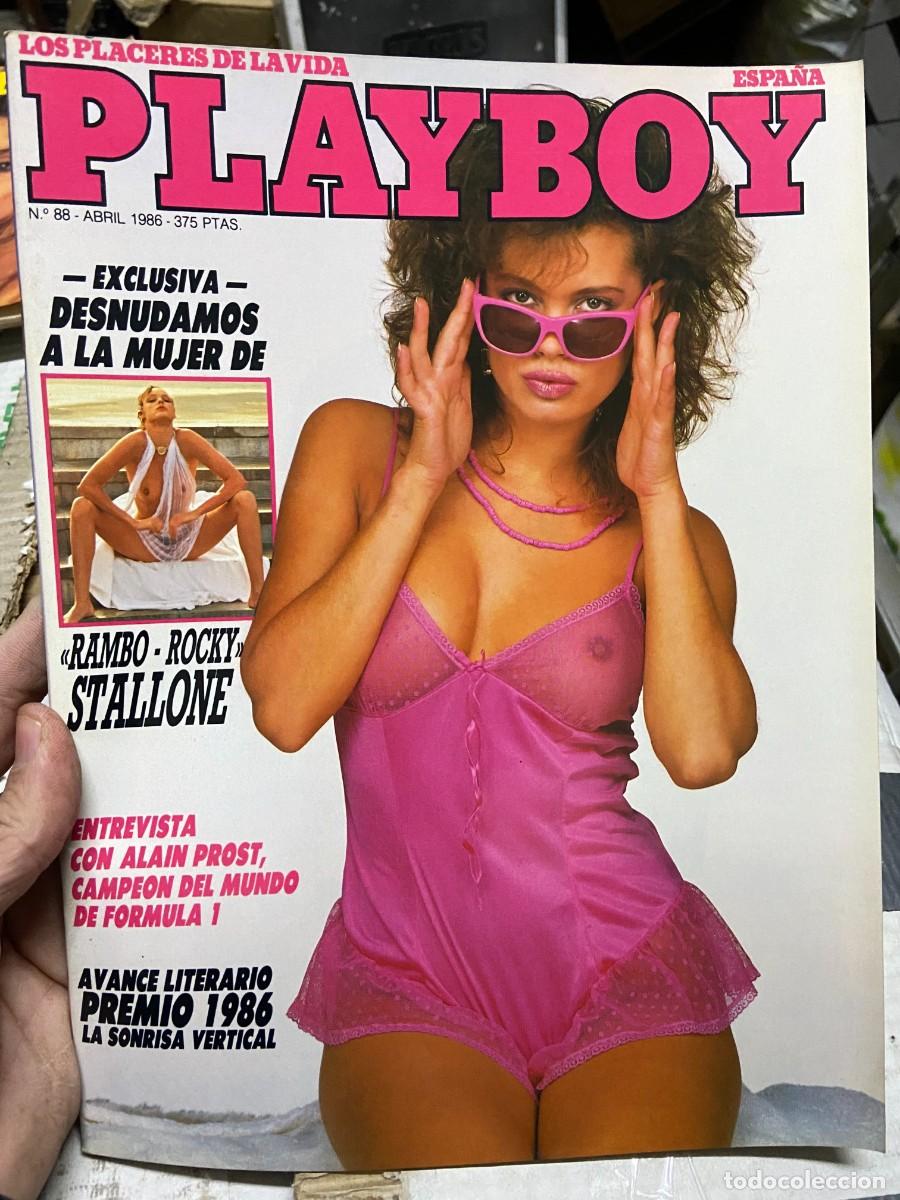 Journals: REVISTA PLAYBOY # 88 ABRIL 1986 RAMBO ROCKY STALLONE ALAIN PROST INCLUYE POSTER