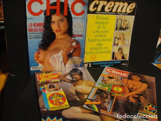 Revistas: 4 revistas para adultos - creme , clima , charo medina , chic
