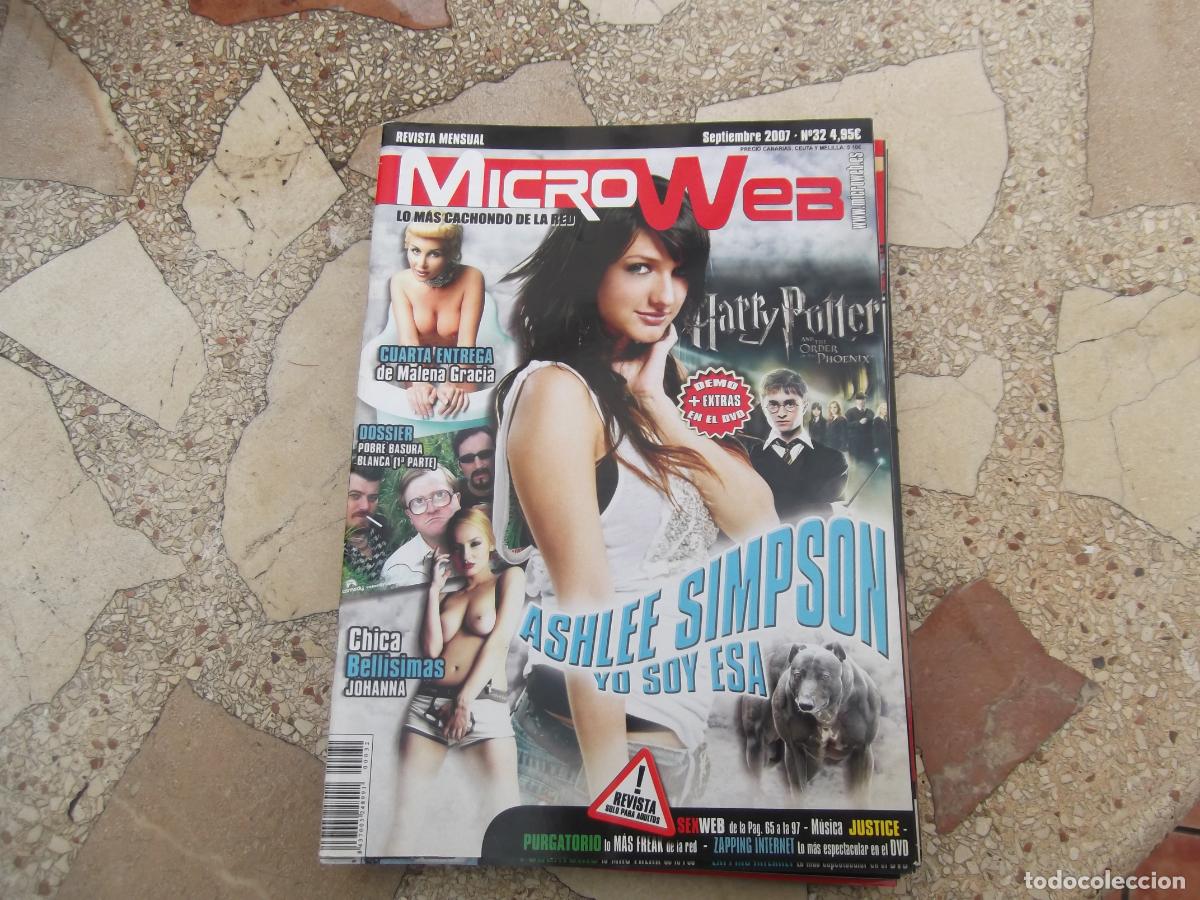 Magazines: micro web n&ordm; 32 cd no,erotica, solo para adultos,famosas infragantis, malena gracia, ashlee simpson,