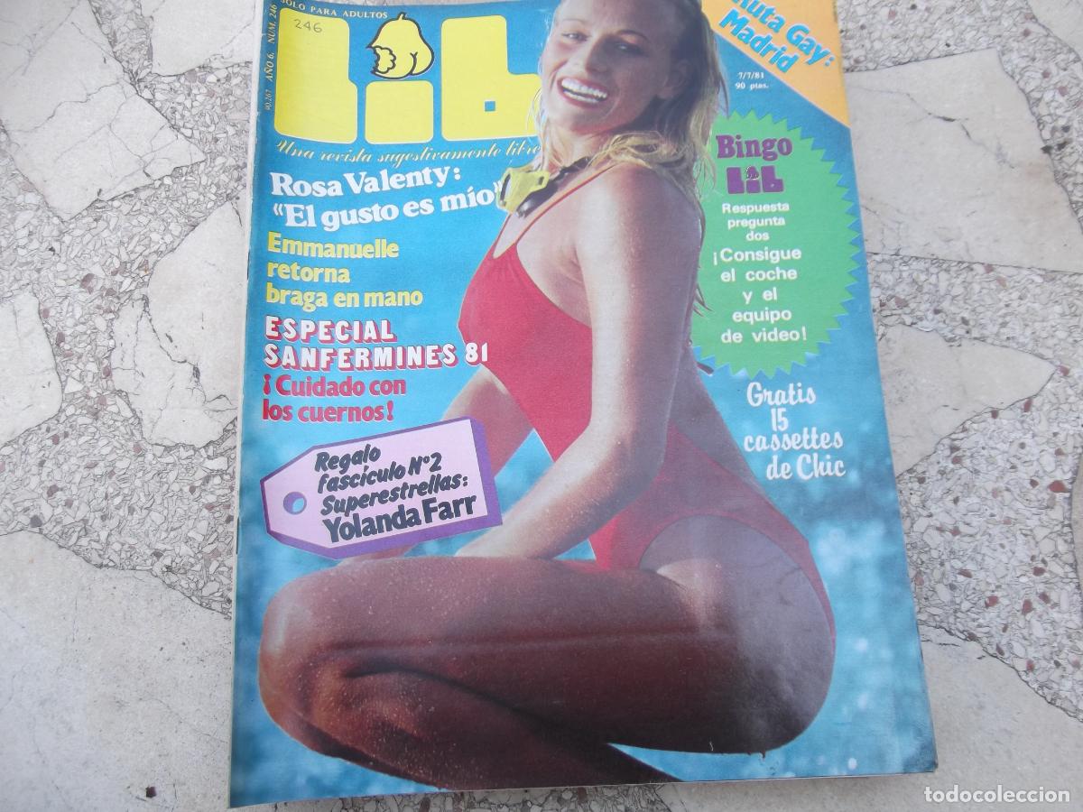 Magazines: lib n&ordm; 246,erotica,fasciculo yolanda farr, rosa valenty, sylvia kristel, poster berenguela, alia cop