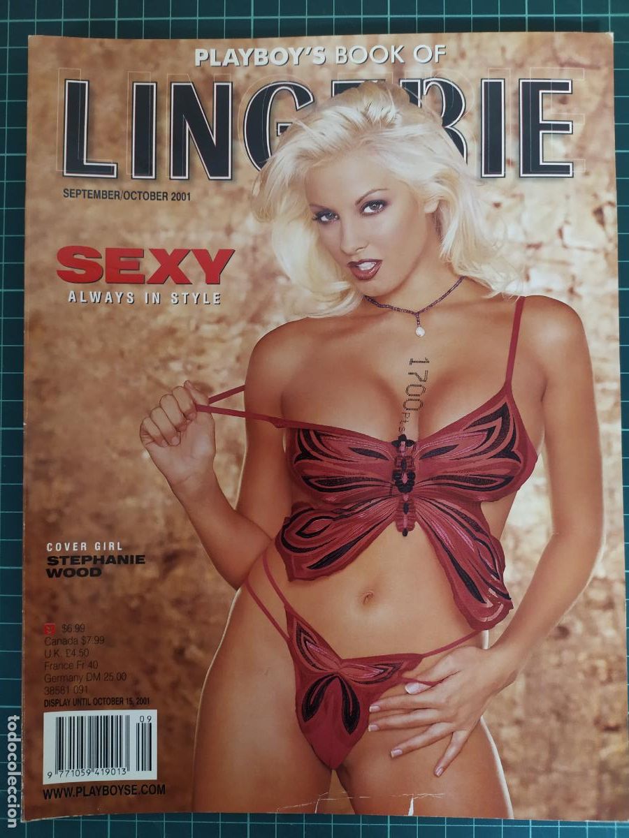 Zeitschriften: PLAYBOY BOOK OF LINGERIE SEPTEMBER OCTOBER 2001 STEPHANIE WOOD. ADULT MAGAZINE