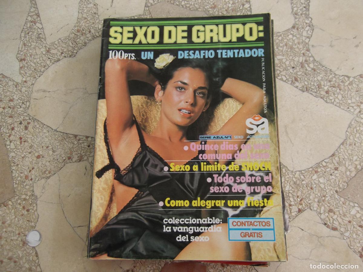 Zeitschriften: serie azul n&ordm; 1, sexo de grupo, un desafio tentador, revista erotica espa&ntilde;ola , solo para adultos,