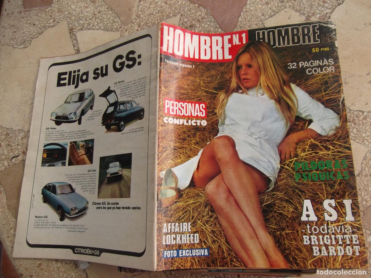 Zeitschriften: hombre n&ordm;1 n&ordm; especial , revista erotica espa&ntilde;ola , solo para adultos, brigitte bardot