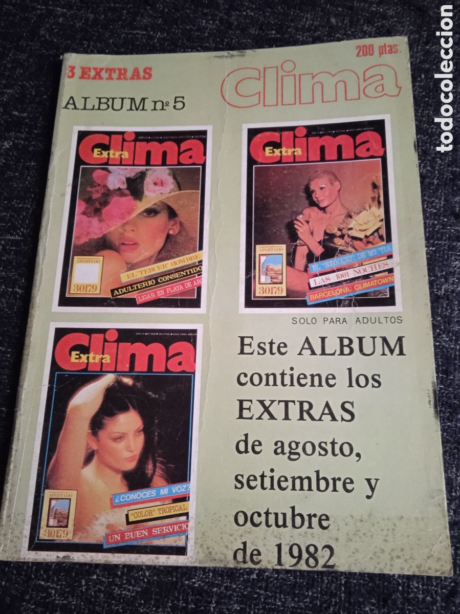 Journals: ALBUM EXTRA CLIMA , TOMO RECOPILATORIO N&ordm; 5 - CONTIENEN 3 EJEMPLARES ( REVISTA EROTICA )