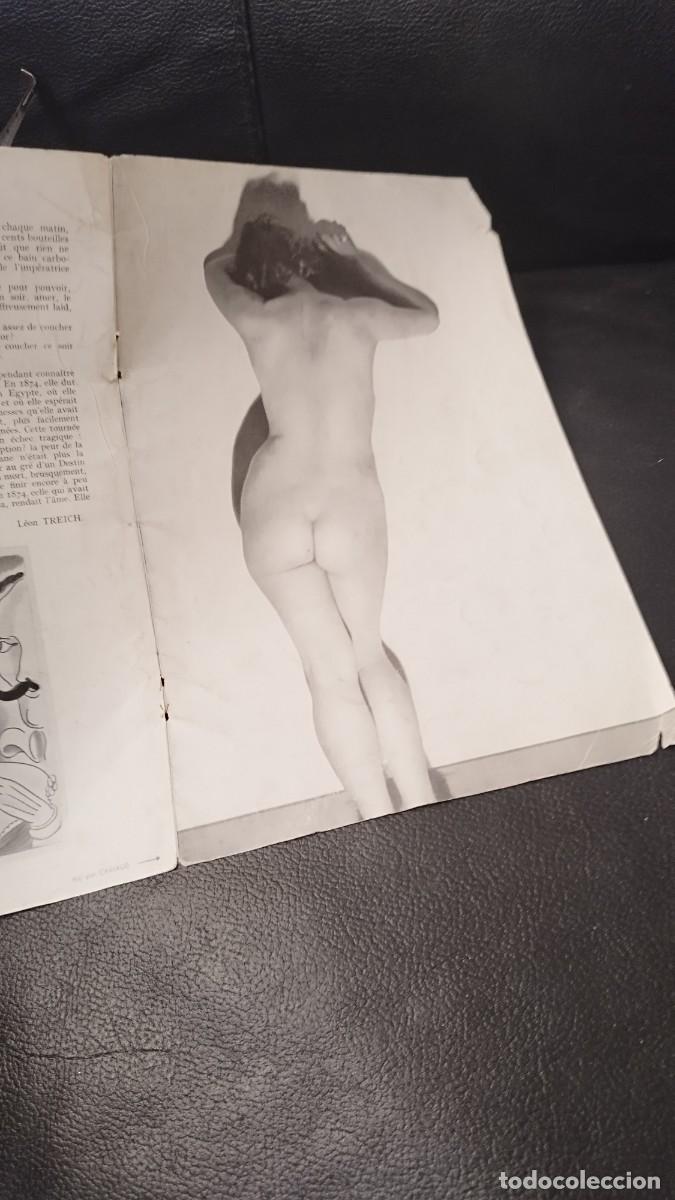 Journals: Hoja de antigua revista francesa a identificar.Mujer desnuda,erotico