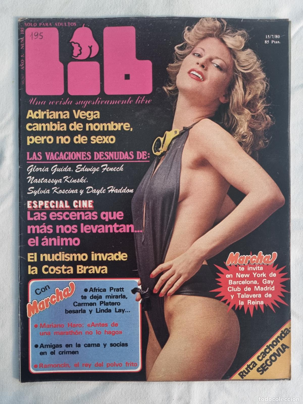Journals: REVISTA LIB N&ordm;195: ADRIANA VEGA ES MAR&Iacute;A LUNA, NUDISMO EN COSTA BRAVA, SADO GAY, P&Oacute;STER DE MARGOT