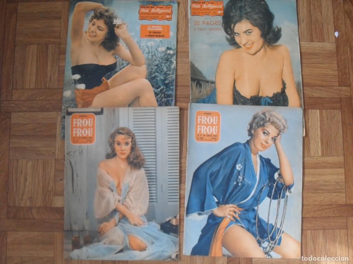 Magazines: lote 4 revistas francesas a&ntilde;os 50 para adultos
