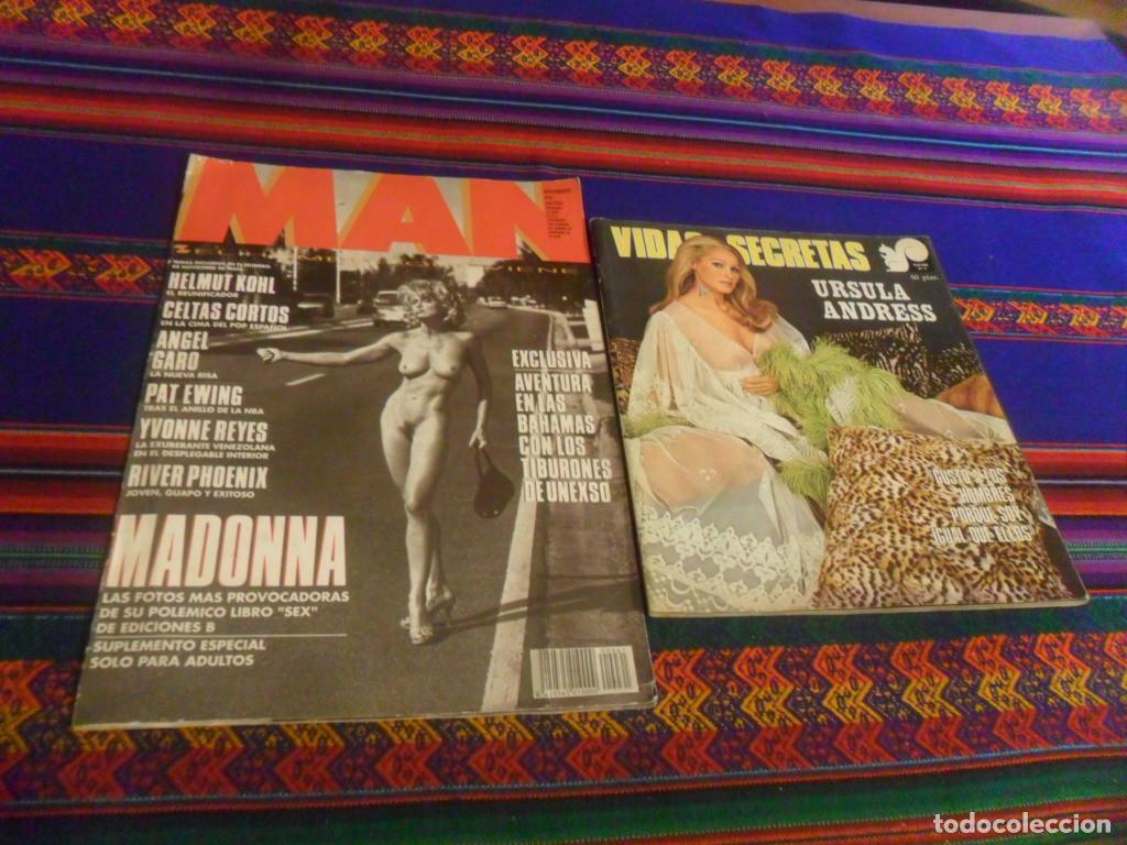 Journals: MAN SUPLEMENTO N&ordm; 61 MADONNA LIBRO SEX. 1992. REGALO PLAY-GIRL N&ordm; 5 VIDAS SECRETAS URSULA ANDRESS.