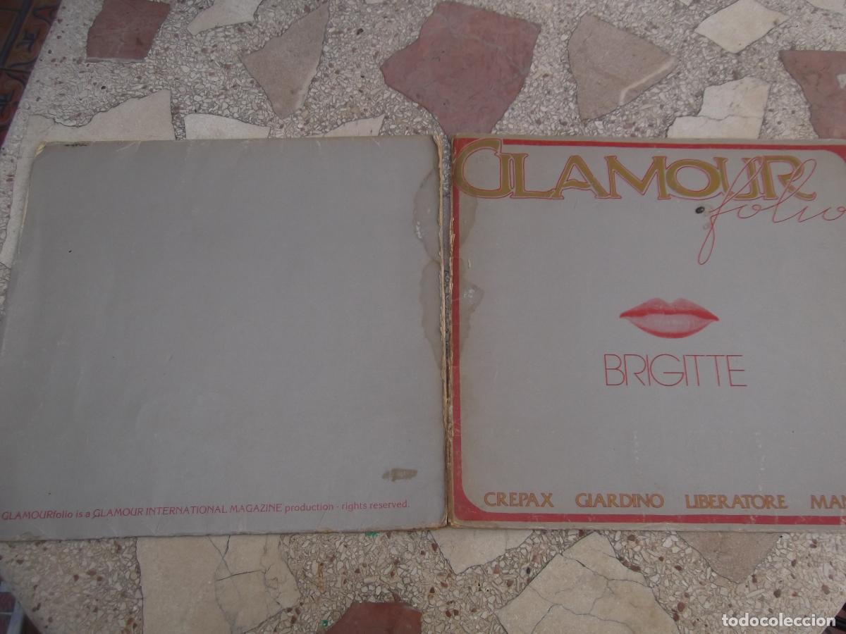 Magazines: glamour brigitte, ilustracion ,4 lamina 32x35, 1 de manara 1 crepax,1 giardino,1 liberatore,completa
