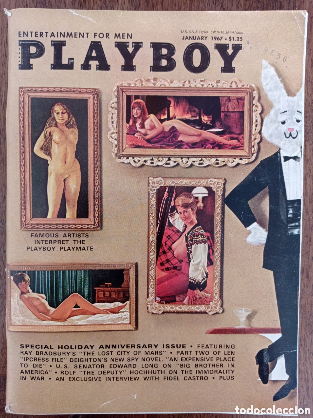 Revistas: PLAYBOY USA JANUARY 1967 FIDEL CASTRO INTERVIEW, SURREY MARSHE PLAYMATE PORTADA EN RELIEVE