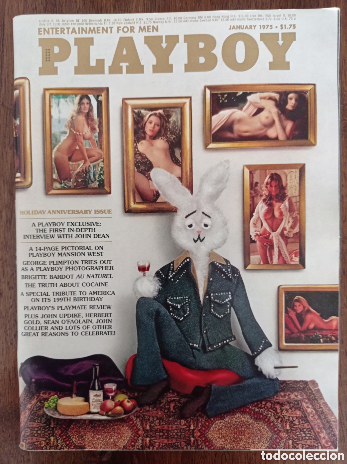 Revistas: PLAYBOY USA JANUARY 1975 HOLIDAY ANNIVERSARY ISSUE JOHN DEAN BRIGITTE BARDOT