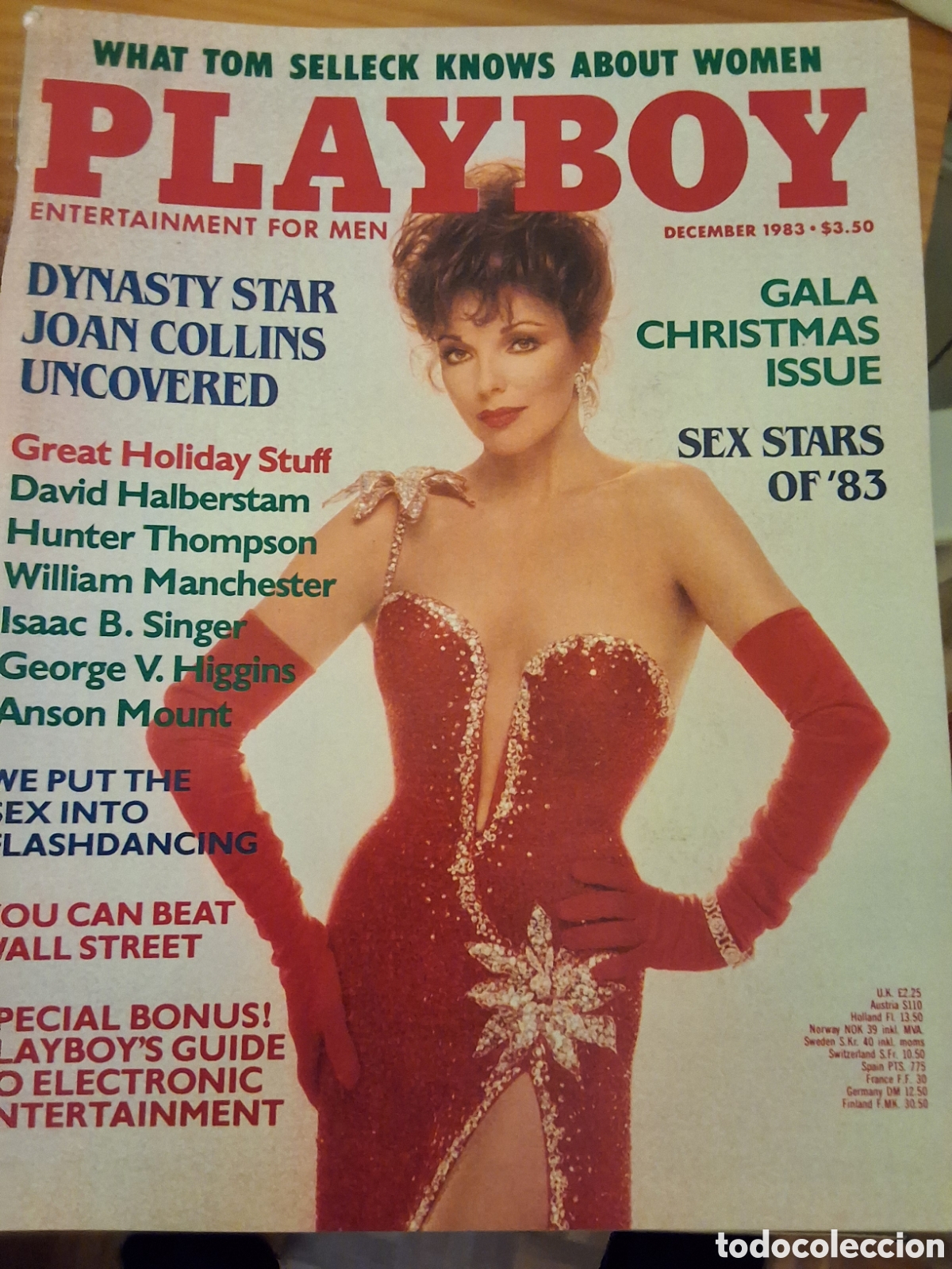 Journals: Playboy americano mensual revista erotica desnudos mujeres 1983 diciembre Joan Collins