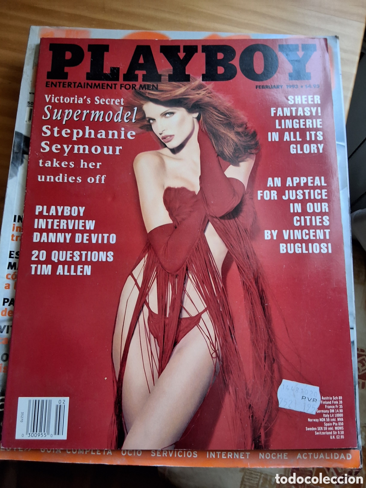 Journals: Playboy americano mensual revista erotica desnudos mujeres 1993 febrero Stephanie Seymour