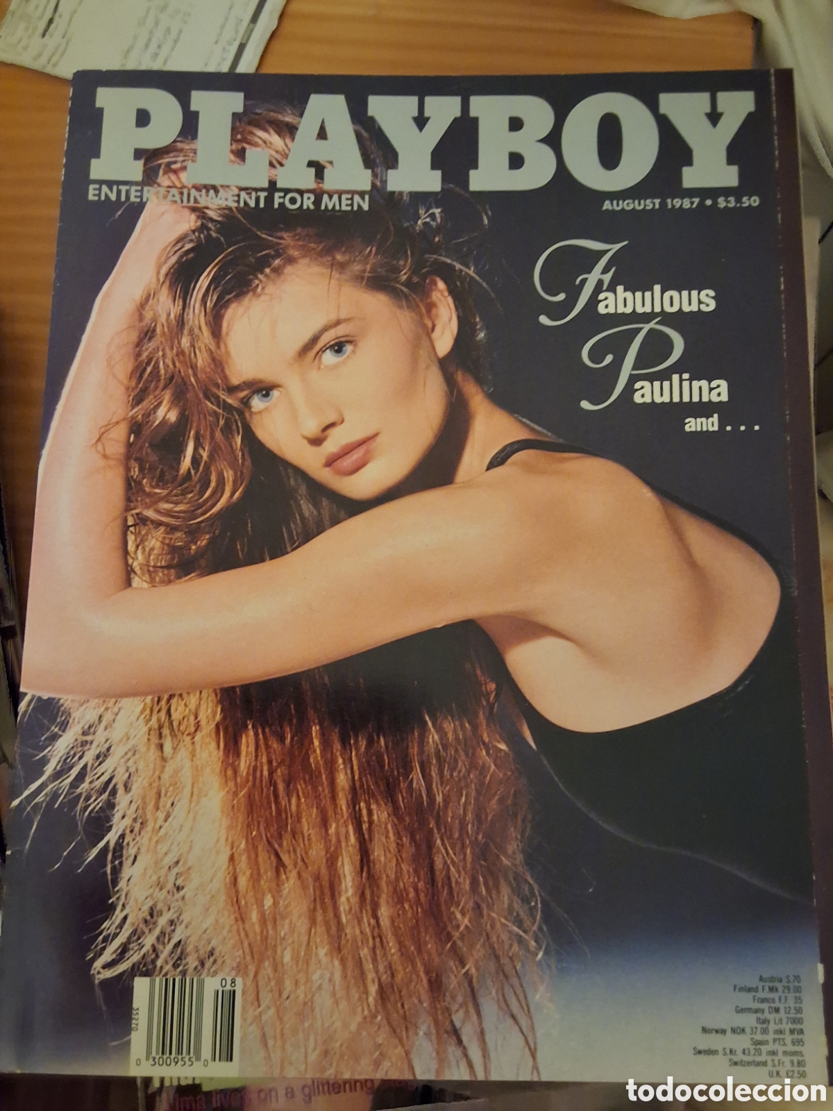 Zeitschriften: Playboy americano mensual revista erotica desnudos mujeres 1987/8 Paulina Porizkova