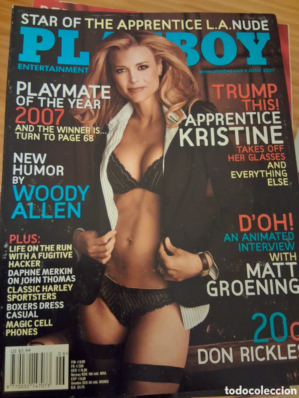 Magazines: Playboy americano mensual revista erotica desnudos mujeres 2007/6 Argues Kristine