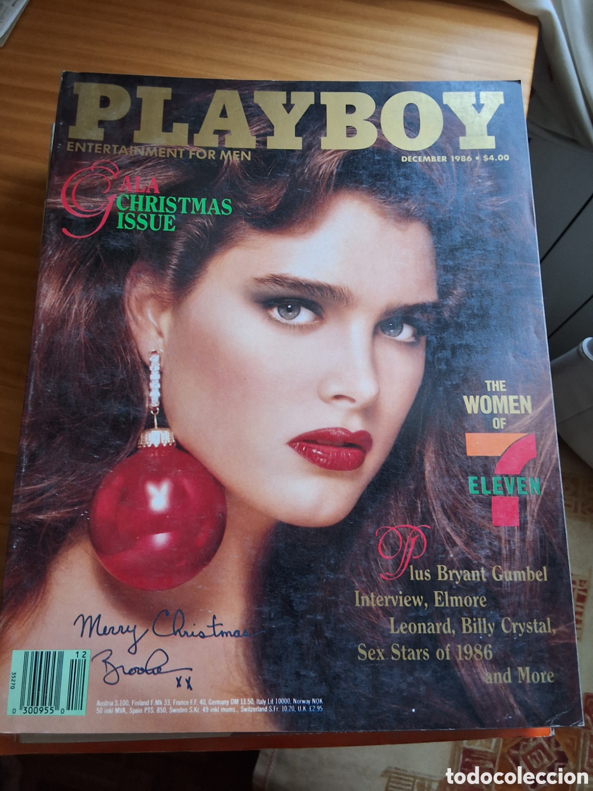 Revistas: Playboy americano mensual revista erotica desnudos mujeres 1986 diciembre Brooke Shields