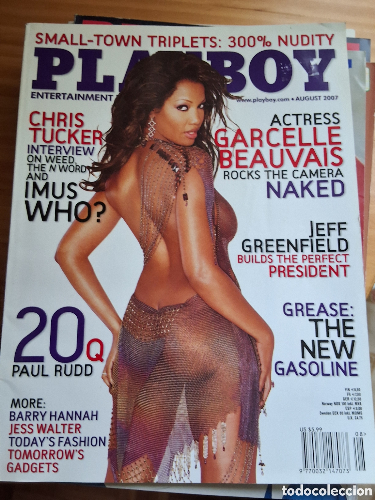 Zeitschriften: Playboy americano mensual revista erotica desnudos mujeres 2007/8 Garcelle Beauvais Nilon
