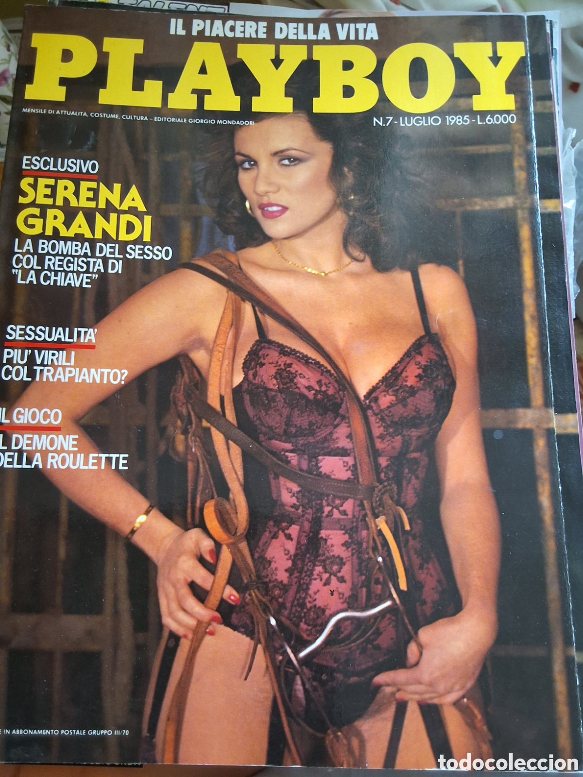 Zeitschriften: Playboy italiano revista erotica desnudos mujeres 1985/7 Serena Grandi Hope Carlton