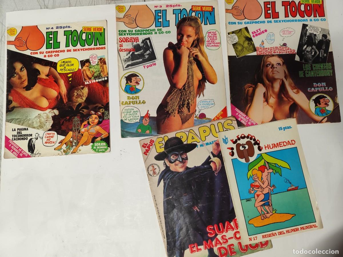 Magazines: LOTE DE 5 REVISTAS EROTICA, HUMOR- EL TOCON, EL PAPUS, ADOLFO SUAREZ, EL TROMPO. VER FOTOS