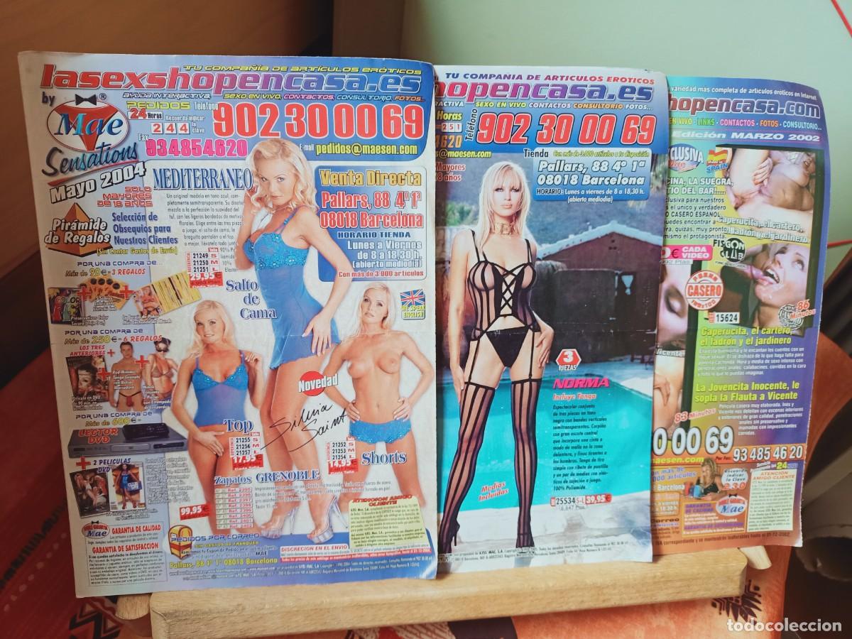 Journals: MAE SENSATIONS. LOTE 3 CAT&Aacute;LOGOS. MARZO 2002, MAYO 04 Y ENERO 05. TU COMPA&Ntilde;&Iacute;A DE ART&Iacute;CULOS ER&Oacute;TICOS.