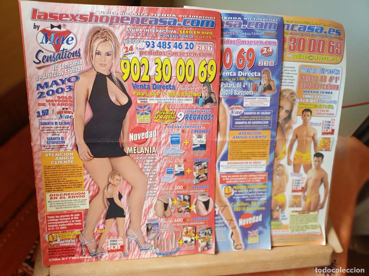 Journals: MAE SENSATIONS. LOTE 3 CAT&Aacute;LOGOS. MAYO 03, JULIO 03 Y JUNIO 04. TU COMPA&Ntilde;&Iacute;A DE ART&Iacute;CULOS ER&Oacute;TICOS.