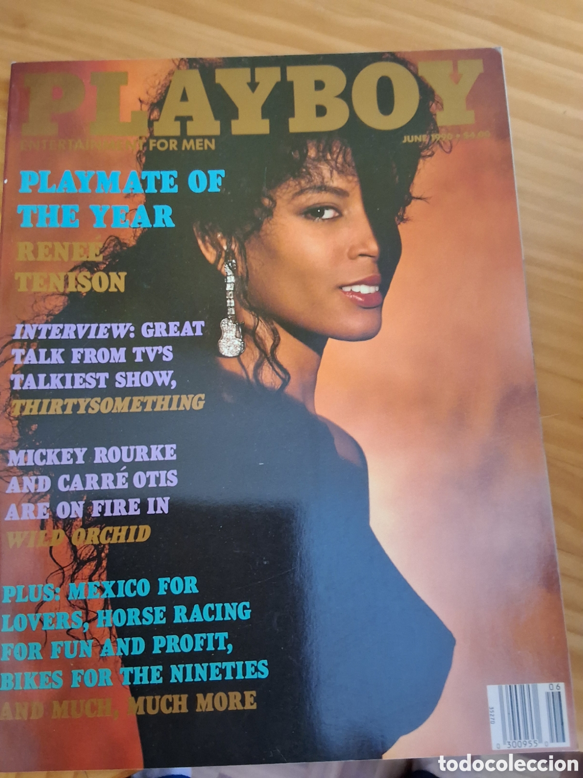 Zeitschriften: Playboy americano mensual revista erotica desnudos mujeres 1990/6 Bonnie Marino Renee Tenison