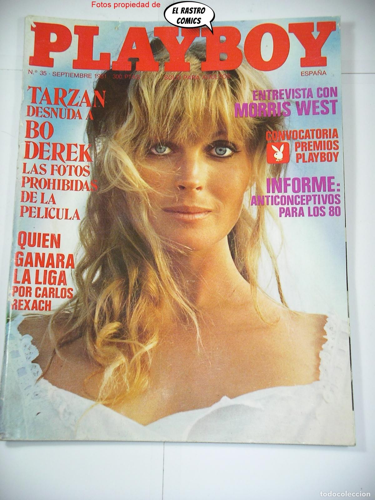 Zeitschriften: Playboy n&ordm; 35, 1981, Bo Derek, Carlos Rexach, Morris West, con poster, adultos, erotico