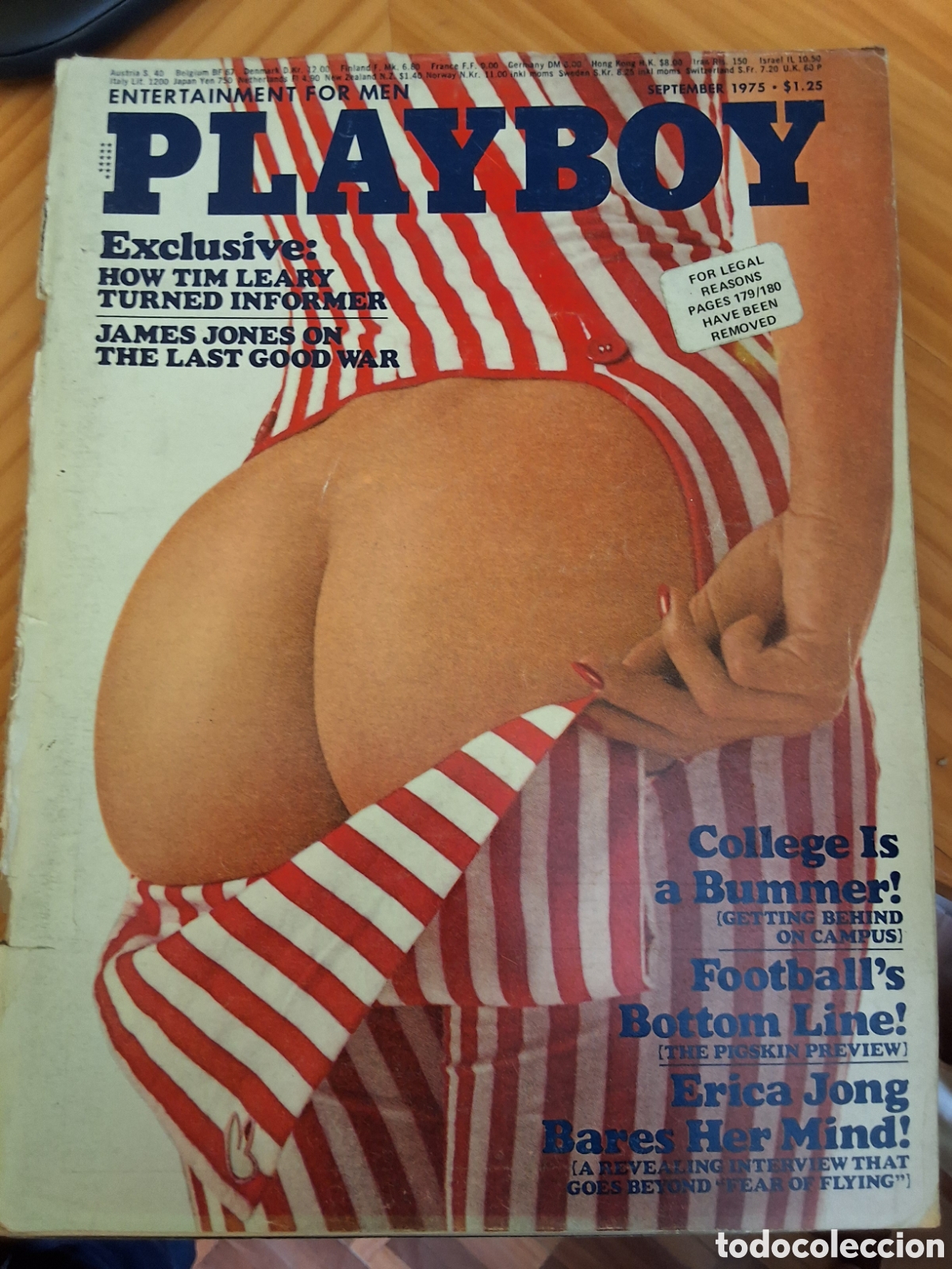 Magazines: Playboy americano mensual revista erotica desnudos mujeres 1975/9 Mesina Miller