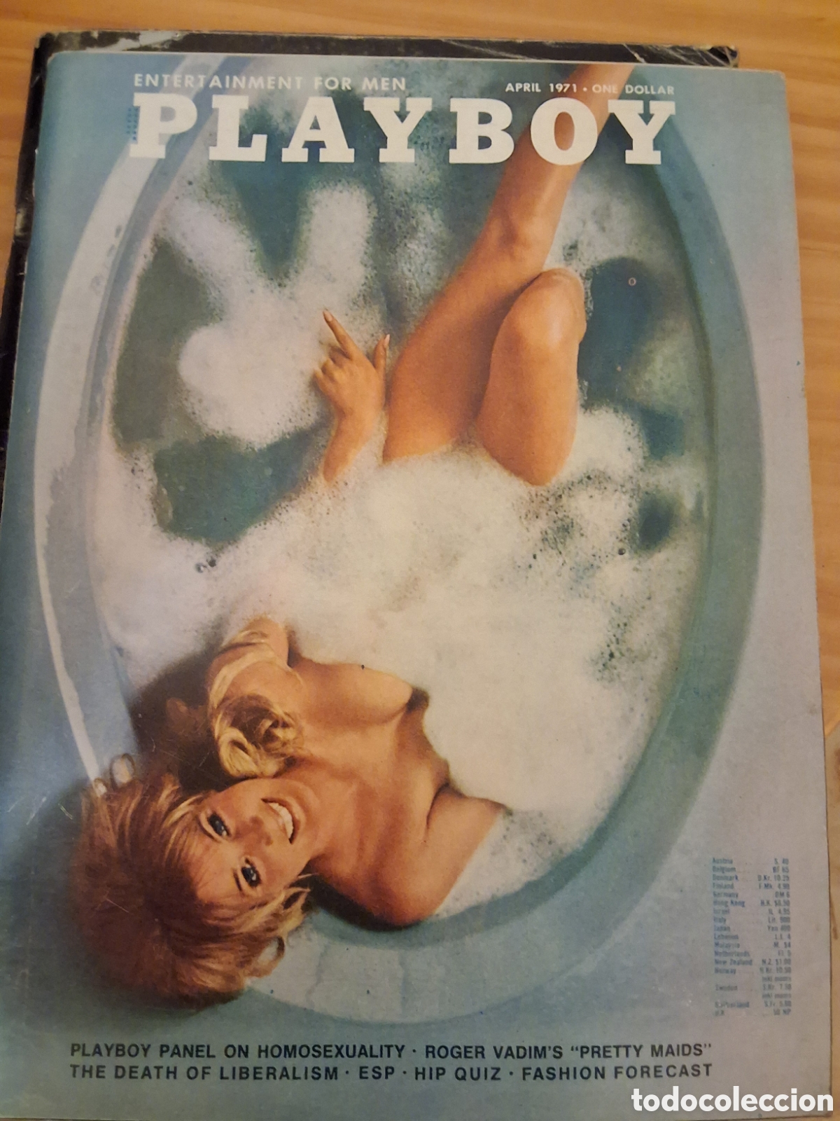 Journals: Playboy americano mensual revista erotica desnudos mujeres 1971/4 Chris Cranston