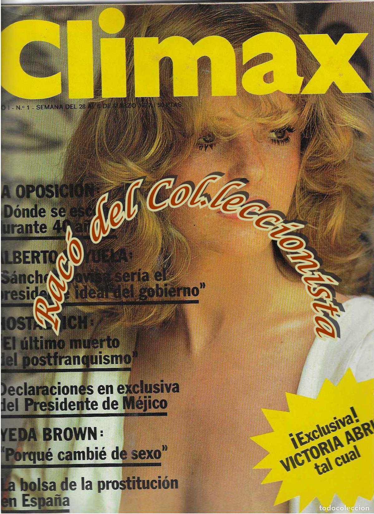 Journals: CLIMAX A&Ntilde;O 1 N. 1 , (28 MARZO 1977) VICTORIA ABRIL TAL CUAL