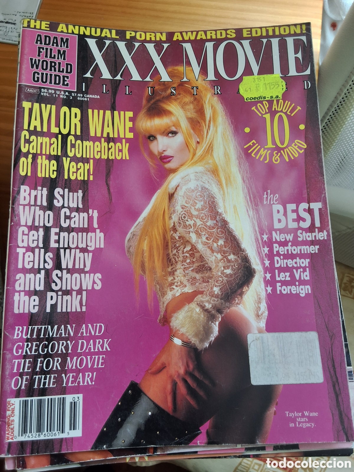 Zeitschriften: XXX movie illustrated adam film revista americana sexo para adultos 11/3 Taylor Wane
