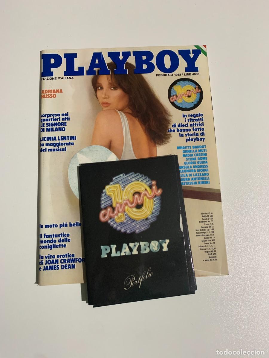 Magazines: PLAYBOY N.2 FEBBRAIO 1982 + GADGET 10 POSTCARD SEXYSTARS LICINIA LENTINI ADRIANA RUSSO TATTILO