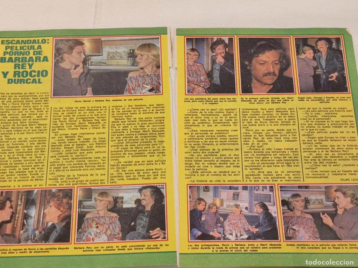 Magazines: 2 HOJAS REVISTA ORIGINALES VINTAGE. ESCANDALO PELICULA PORNO BARBARA REY Y ROCIO DURCAL
