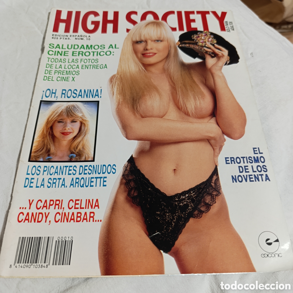 Journals: REVISTA HIGH SOCIETY N&ordm; 10 - ROSANNA ARQUETTE ,REVISTA ER&Oacute;TICA,X, A&Ntilde;O 1991