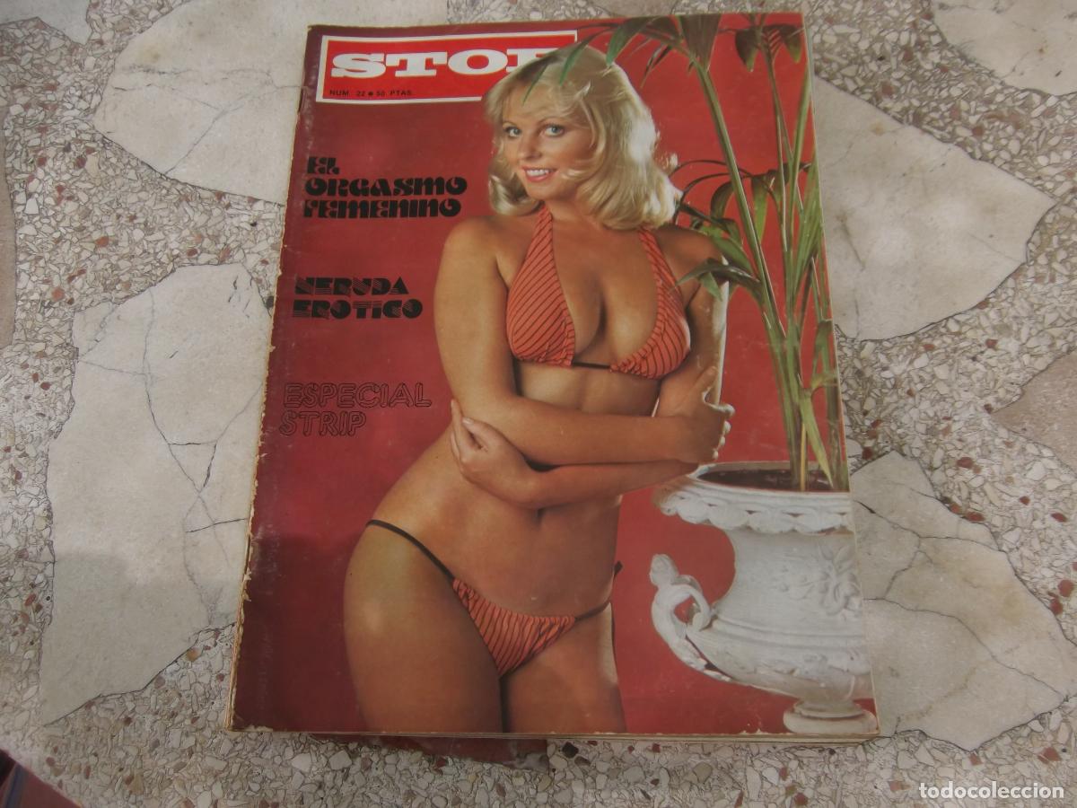 Revistas: Stop n&ordm; 22, 1977, revista er&oacute;tica, p&oacute;ster Eddy Williams, el orgasmo femenino, Muhammad Ali