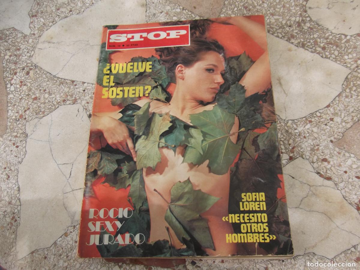 Magazines: Stop n&ordm; 19, 1977, revista er&oacute;tica, p&oacute;ster Roc&iacute;o Jurado, Sof&iacute;a Loren, Nadiuska, Agata lys