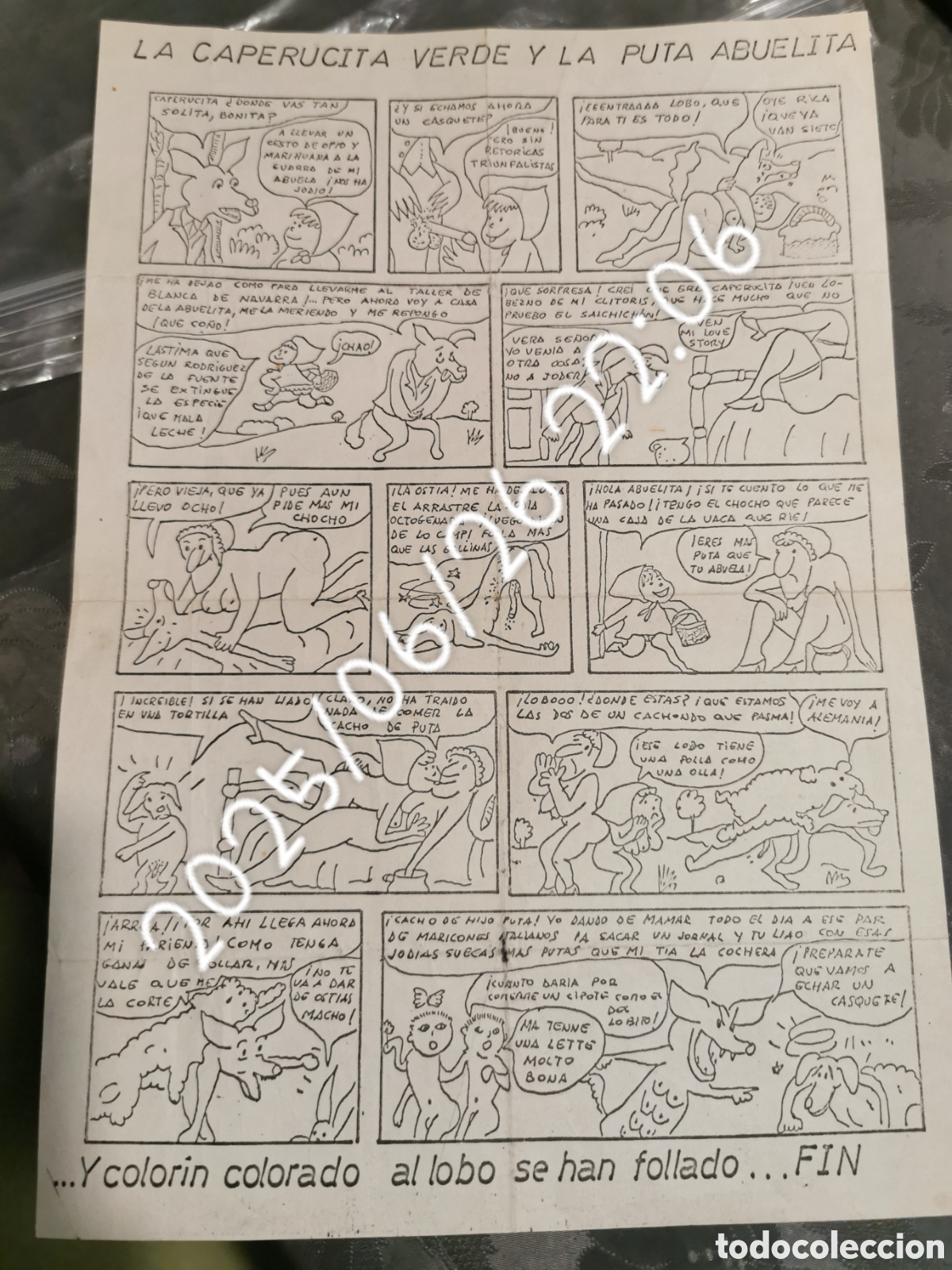 Journals: Antiguo cuento porno tipo c&oacute;mic de la Caperucita verde.