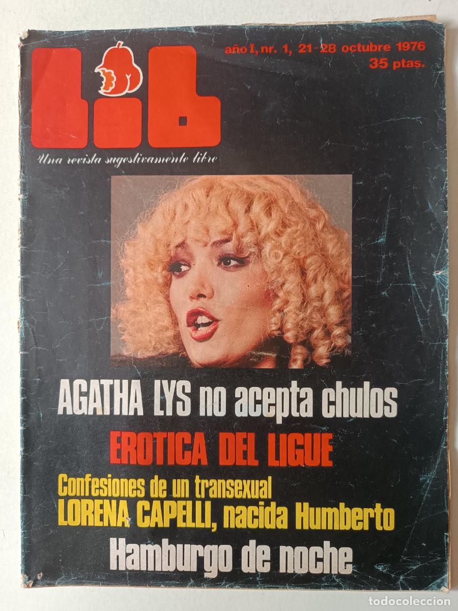 Journals: Revista LIB n&ordm; 1 &Aacute;gata Lys Lorena Capelli Transexual Patricia Ryaf Destape Travesti GAY vintage 1976