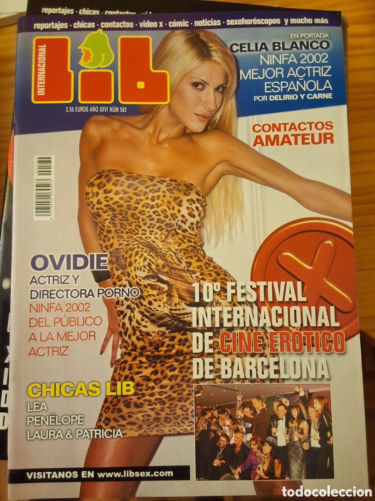 Journals: Lib internacional revista erotica desnudos mujeres n&uacute;mero 582 a&ntilde;o 2003 Celia Blanco