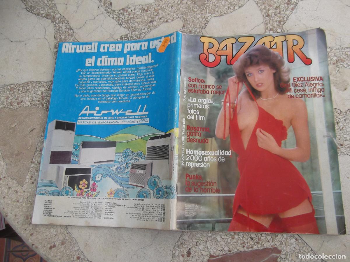 Journals: bazaar, n&ordm; 18, con poster, peli la orgia, punks, homosexualidad 2000 a&ntilde;os de represion,
