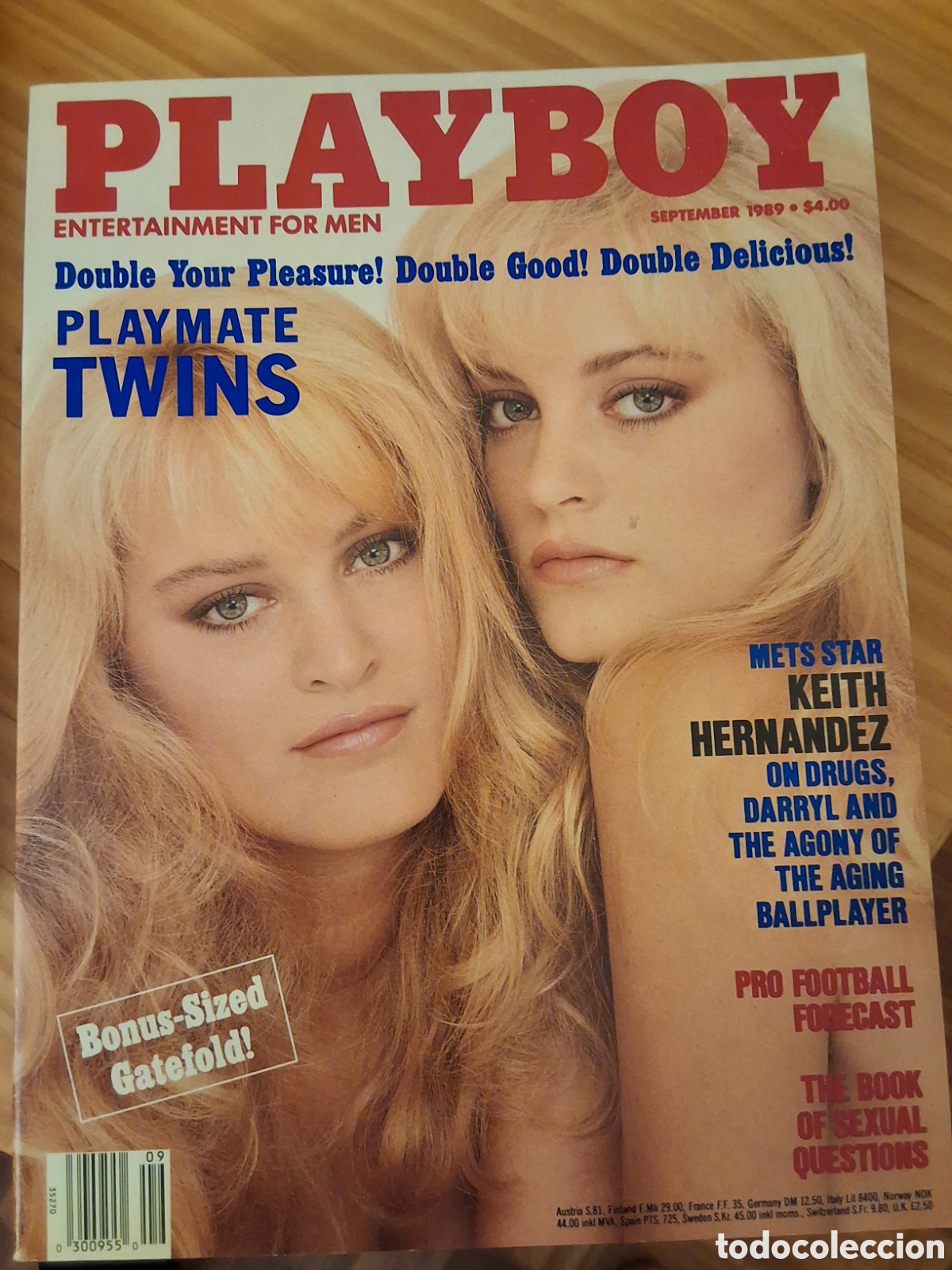 Journals: Playboy americano mensual revista erotica desnudos mujeres 1989/9 Karen Mirjam Breeschooten