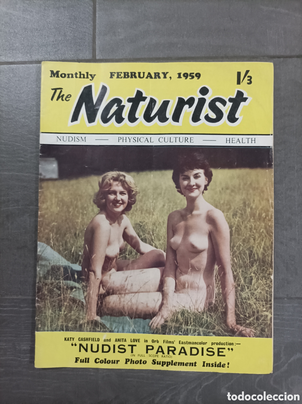 Magazines: THE NATURIST FEBRERO 1959 PHYSICAL CULTURE NUDIST PARADISE LONDRES INGLATERRA