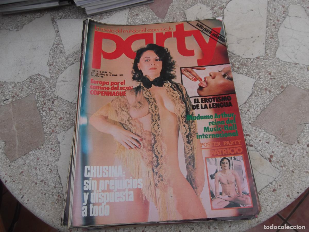 Zeitschriften: party n&ordm; 107, erotica, poster patricio, chusina, rolf vogeli, el erotismo de la lengua