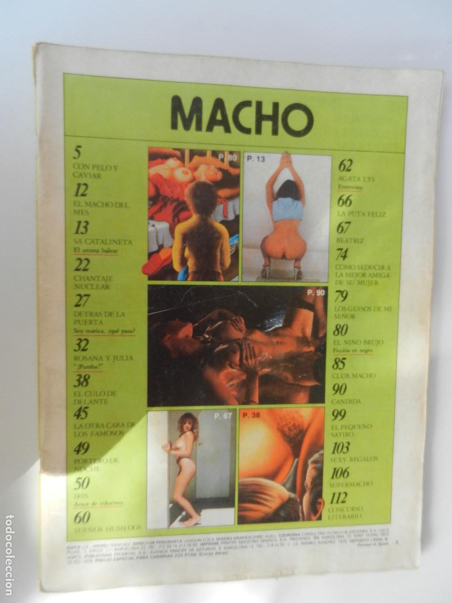 Magazines: MACHO VOL 1- N&ordm; 8 - REVISTA PORNO EROTICA SOLO PARA ADULTOS -AGATA LYS