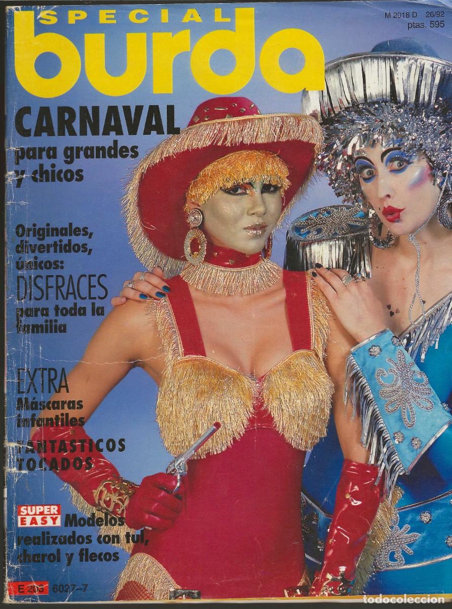Magazines: REVISTA MODA-SPECIAL BURDA CARNAVAL MAS DE 40 DISFRACES PARA NI&Ntilde;OS Y ADULTOS 1992 CON PATRONES