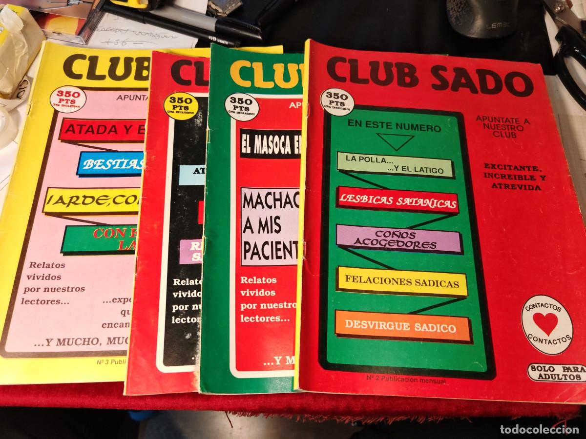 Zeitschriften: Lote 4 revistas para adultos vintage club sado.