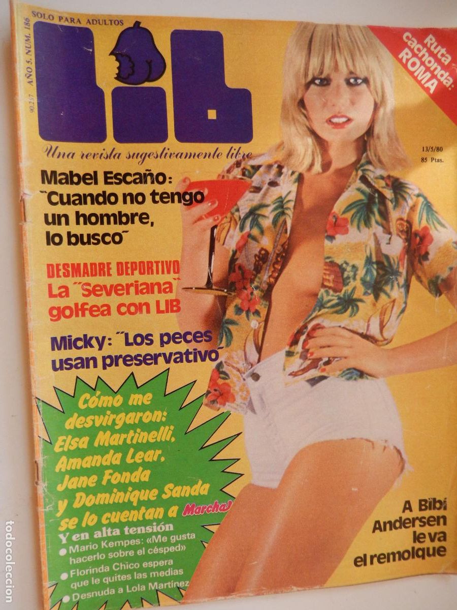 Journals: LIB N&ordm; 186- 1980- REVISTA EROTICA - MABEL ESCA&Ntilde;O - BIBI ANDERSEN