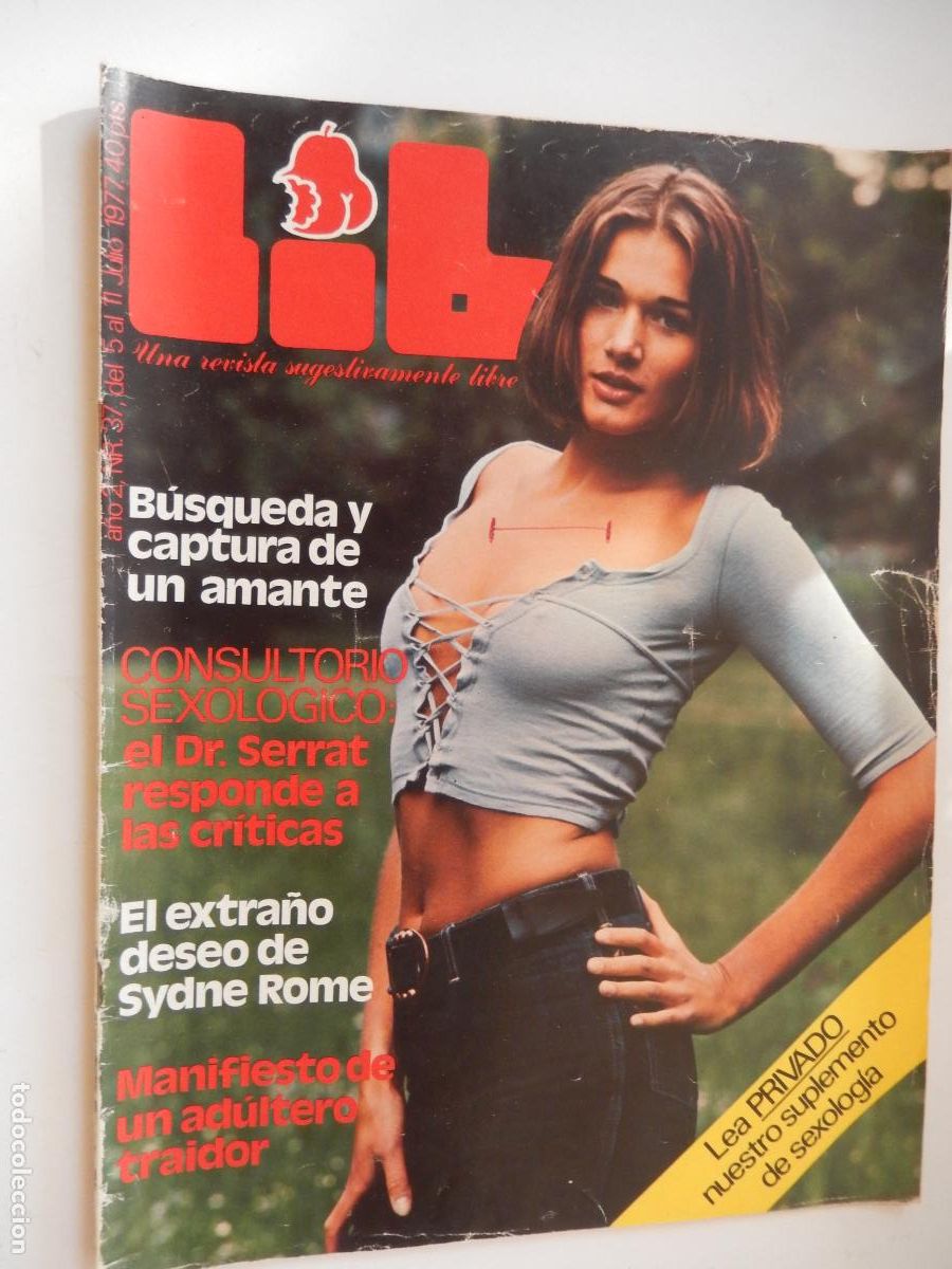 Journals: LIB N&ordm; 37- 1977- REVISTA EROTICA - SYDNE ROME - BUSQUEDA Y CAPTURA DE UN AMANTE
